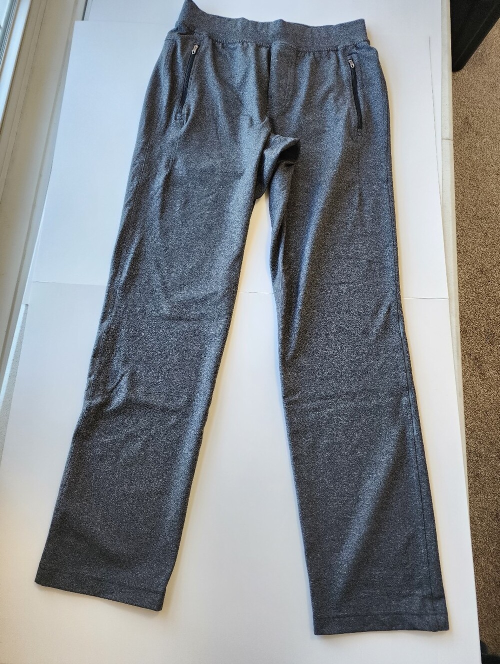Lululemon Mens Vintage Discipline Pant Sweatpants M Zip Pockets Heathered Gray